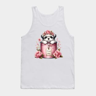 Valentine Shih Tzu Dog For You Tank Top